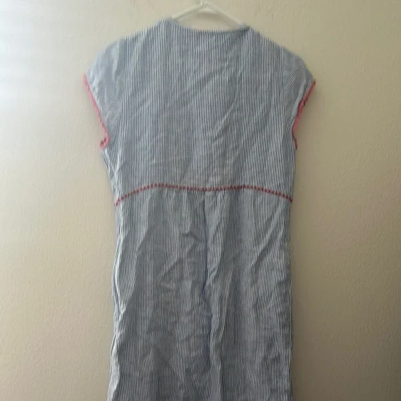 Boden Blue Sheath Midi Dress with V-Neck and Cap Sleeves - Picture 6 of 6